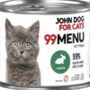John Dog 99 Menu Kitten Rabbit Mokra Karma dla kociąt op. 200g Pakiet 6szt.