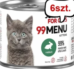 John Dog 99 Menu Kitten Rabbit Mokra Karma dla kociąt op. 200g Pakiet 6szt.