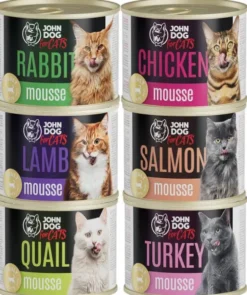 John Dog Pakiet degustacyjny Mousse Mokra Karma dla kota op. 6x200g
