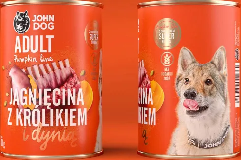 John Dog Pumpkin line Adult Jagnięcina z Królikiem i dynią Mokra Karma dla psa op. 400g Pakiet 6szt.
