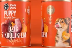 John Dog Pumpkin line Puppy Dzik z królikiem i dynią Mokra Karma dla psa op. 400g Pakiet 6szt.