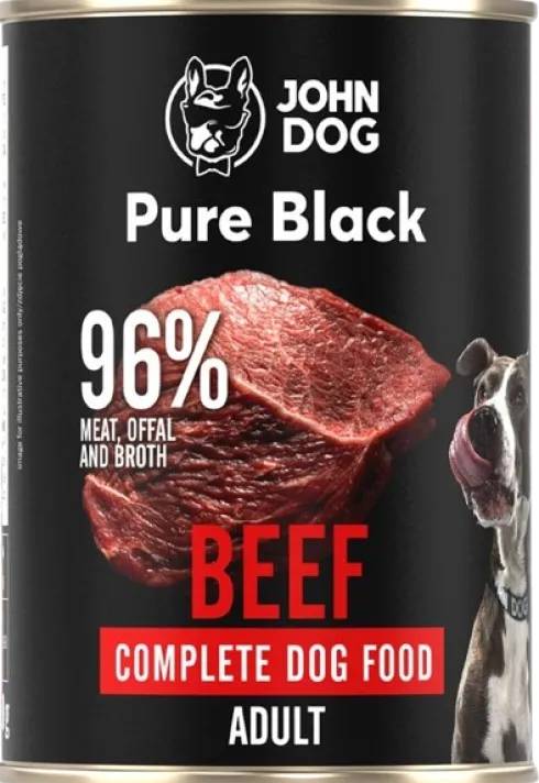 John Dog Pure Black Adult Beef Mokra Karma dla psa op. 400g Pakiet 6szt.