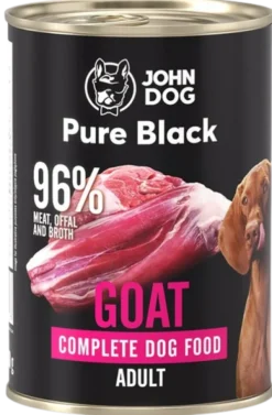 John Dog Pure Black Adult Goat Mokra Karma dla psa op. 400g Pakiet 6szt.