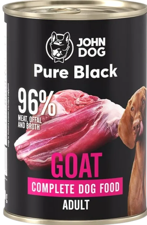 John Dog Pure Black Adult Goat Mokra Karma dla psa op. 400g Pakiet 6szt.