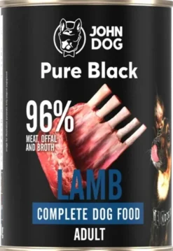 John Dog Pure Black Adult Lamb Mokra Karma dla psa op. 400g Pakiet 6szt.