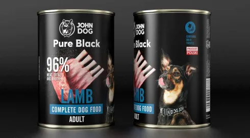 John Dog Pure Black Adult Lamb Mokra Karma dla psa op. 400g Pakiet 6szt.