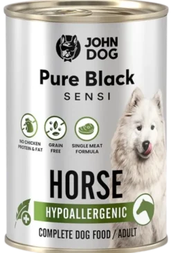John Dog Pure Black Sensi Hypoallergenic Adult Konina Mokra Karma dla psa op. 400g