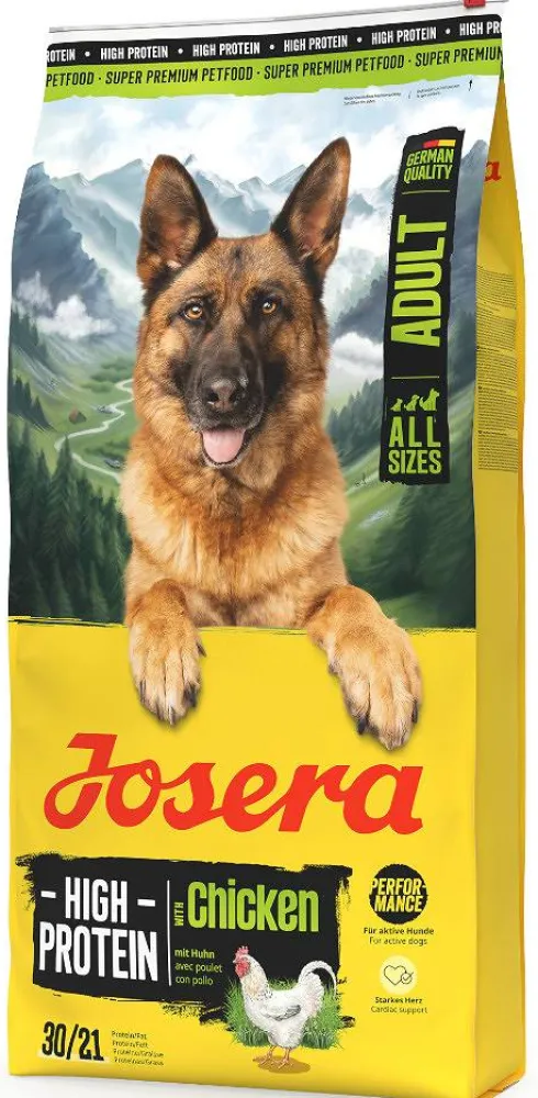 Josera Adult High Protein Chicken Sucha Karma dla psa op. 12.5kg + Josera Meatlovers 6x400g GRATIS