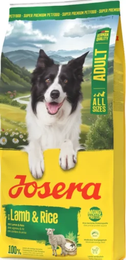 Josera Adult Lamb&Rice Sucha Karma dla psa op. 12.5kg + Josera Meatlovers 6x400g GRATIS