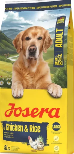 Josera Adult Medi/Maxi Chicken&Rice Sucha Karma dla psa op. 12.5kg + Josera Meatlovers 6x400g GRATIS