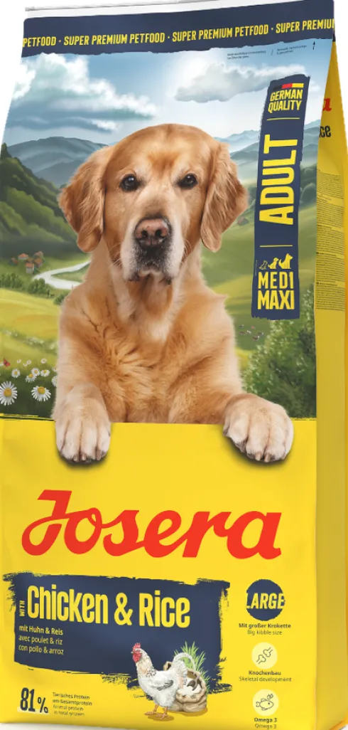 Josera Adult Medi/Maxi Chicken&Rice Sucha Karma dla psa op. 12.5kg + Josera Meatlovers 6x400g GRATIS