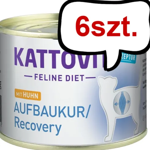 Kattovit Feline Diet Aufbaukur/Recovery z kurczakiem (Huhn) Mokra Karma dla kota op. 185g Pakiet 6szt.