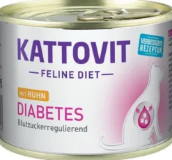 Kattovit Feline Diet Diabetes z kurczakiem (Huhn) Mokra Karma dla kota op. 185g Pakiet 6szt.