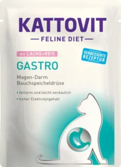 Kattovit Feline Diet Gastro z łososiem i ryżem (Lachs+Reis) Mokra Karma dla kota op. 85g