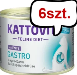 Kattovit Feline Diet Gastro z kaczką (Ente) Mokra Karma dla kota op. 185g Pakiet 6szt.