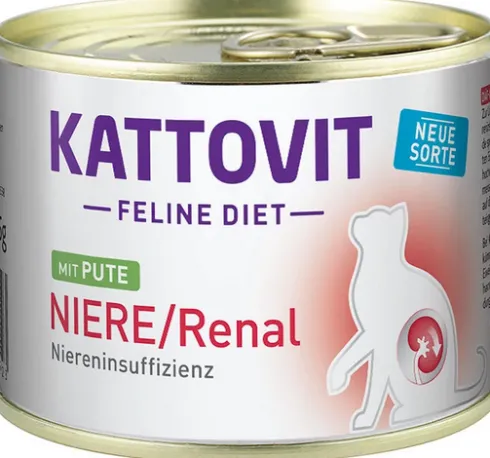 Kattovit Feline Diet Niere/Renal z indykiem (Pute) Mokra Karma dla kota op. 185g Pakiet 6szt.