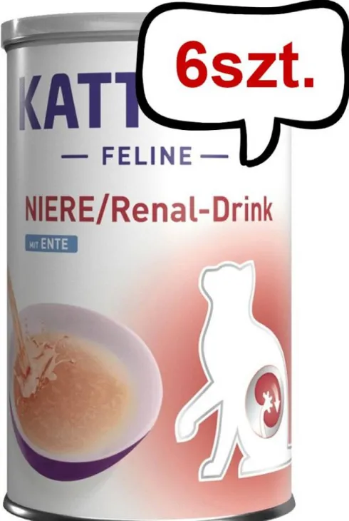 Kattovit Feline Niere/Renal-Drink Kaczka Mokra Karma dla kota poj. 135ml Pakiet 6szt.
