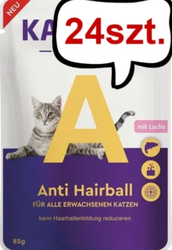 Kattovit Vital Care Anti Hairball z łososiem (Lachs) Mokra Karma dla kota op. 85g Pakiet 24 szt.