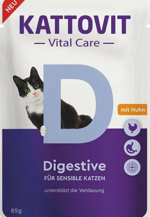 Kattovit Vital Care Digestive z kurczakiem (Huhn) Mokra Karma dla kota op. 85g