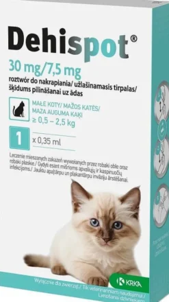 KRKA Dehispot Krople na robaki i pasożyty dla kota o wadze 0.5kg-2.5kg op. 1 pipeta