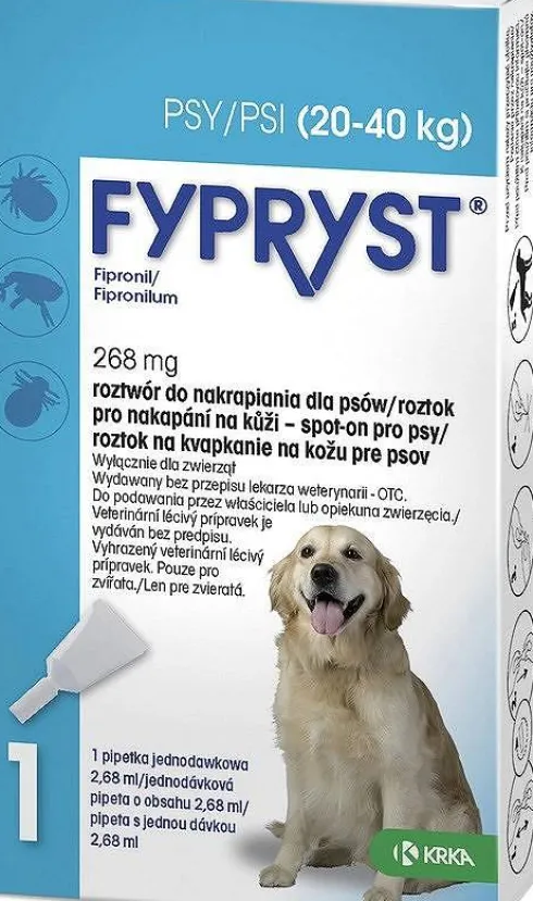 KRKA Fypryst Spot On Krople na kleszcze i pchły dla psa 20-40kg op. 1 pipeta