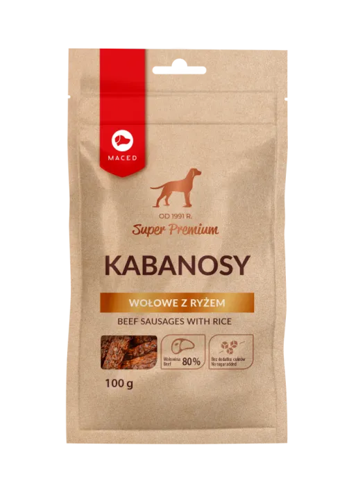 Maced Kabanosy Wołowe z Ryżem dla psa op. 100g