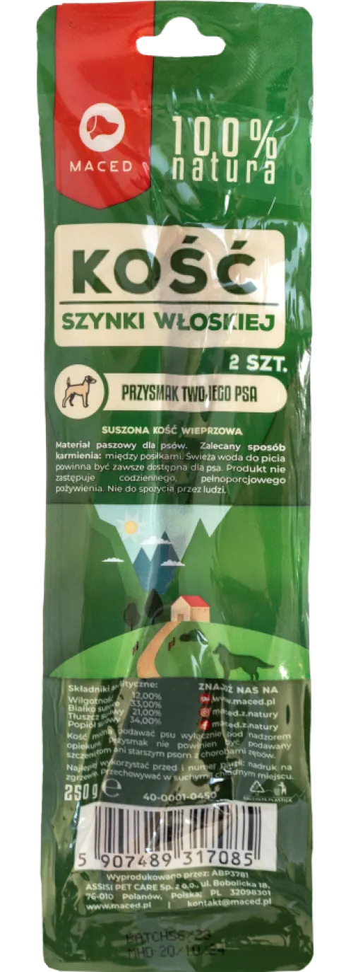 Maced Kość z szynki włoskiej dla psa op. 2szt