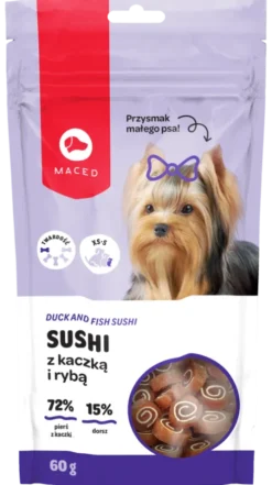 Maced Przysmak Sushi z kaczką i rybą dla psa op. 60g