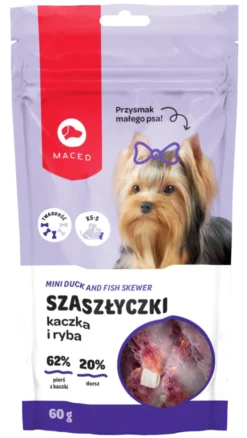Maced Przysmak Szaszłyki kaczka i ryba dla psa op. 60g