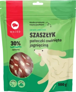 Maced Przysmak Szaszłyk Pałeczki Owinięte jagnięciną dla psa op. 500g