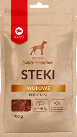 Maced Super Premium Steki Wołowe dla psa op. 100g