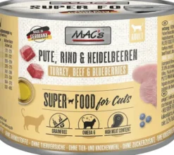 Mac's Adult Indyk z wołowiną i jagodami Mokra Karma dla kota op. 200g