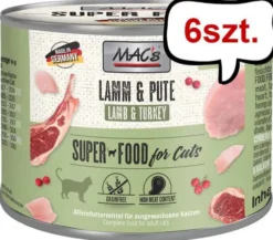 Mac's Adult Jagnięcina z indykiem Mokra Karma dla kota op. 200g Pakiet 6szt.