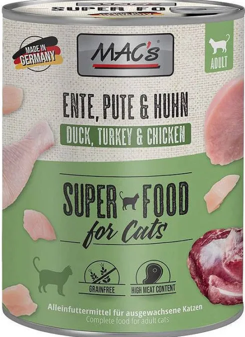 Mac's Adult Kaczka z indykiem i kurczakiem Mokra Karma dla kota op. 800g