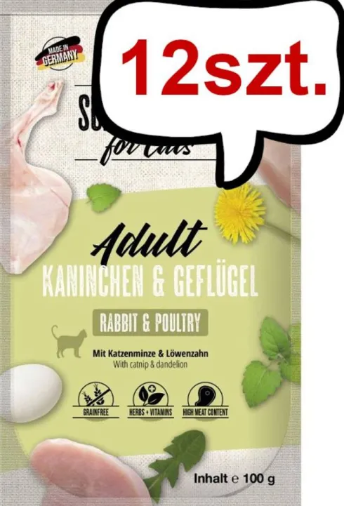 Mac's Adult Królik z drobiem Mokra Karma dla kota op. 100g Pakiet 12szt.