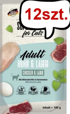 Mac's Adult Kurczak, jagnięcina Mokra Karma dla kota op. 100g Pakiet 12szt.