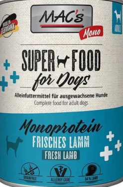 Mac's Adult Superfood Monoprotein Jagnięcina Mokra Karma dla psa op. 800g Pakiet 6szt.