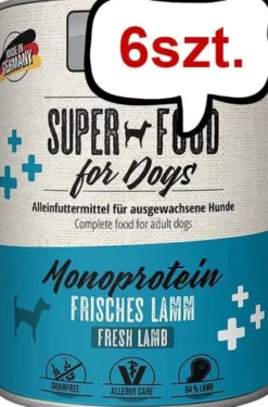 Mac's Adult Superfood Monoprotein Jagnięcina Mokra Karma dla psa op. 800g Pakiet 6szt.