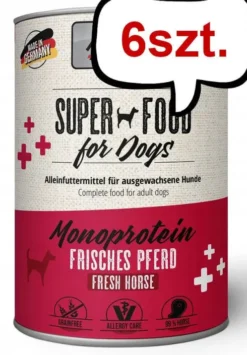 Mac's Adult Superfood Monoprotein Konina Mokra Karma dla psa op. 400g Pakiet 6szt.