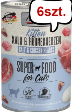 Mac's Kitten Cielęcina z kurzymi sercami Mokra Karma dla kociąt op. 400g Pakiet 6szt.