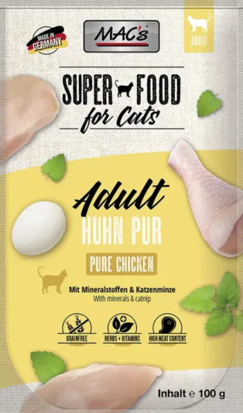 Mac's Monoprotein Adult Kurczak Mokra Karma dla kota op. 100g Pakiet 12szt.