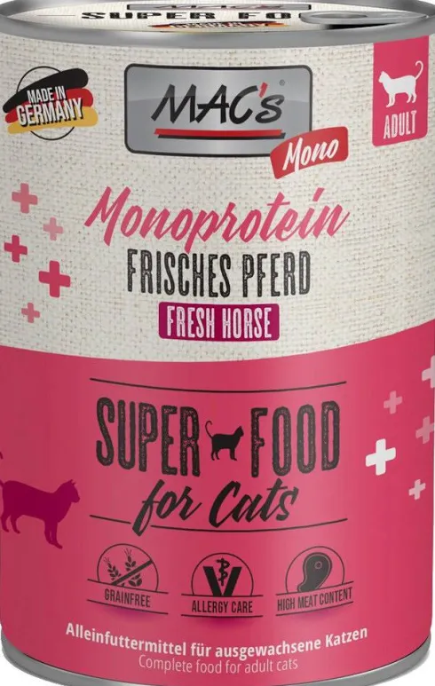 Mac's Monoprotein Konina Mokra Karma dla kota op. 400g