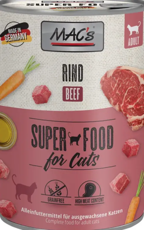 Mac's Monoprotein Wołowina Mokra Karma dla kota op. 400g