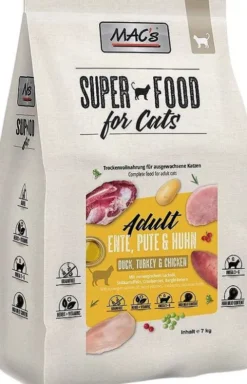 Mac's Superfood Adult Duck&Turkey&Chicken Sucha Karma dla kota op. 7kg