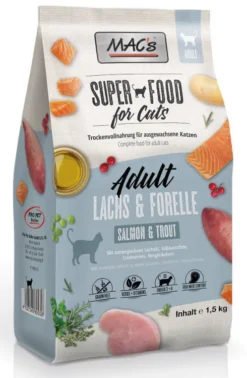 Mac's Superfood Adult Salmon&Trout Sucha Karma dla kota op. 1.5kg