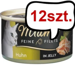 Miamor Feine Filets Adult Filet z kurczaka w delikatnej galaretce op. 100g Puszka Pakiet 12szt.