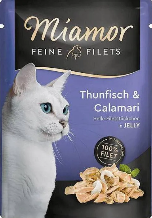 Miamor Feine Filets Adult Tuńczyk i kalmary Mokra Karma dla kota op. 100g SASZETKA