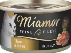 Miamor Feine Filets Adult Tuńczyk i ser Mokra Karma dla kota op. 100g Puszka Pakiet 12szt.