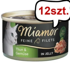 Miamor Feine Filets Adult Tuńczyk i warzywa Mokra Karma dla kota op. 100g Puszka Pakiet 12szt.