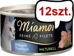 Miamor Feine Filets Naturell Adult Tuńczyk (Skipjack-Thunfisch) Mokra Karma dla kota op. 80g Pakiet 12szt.